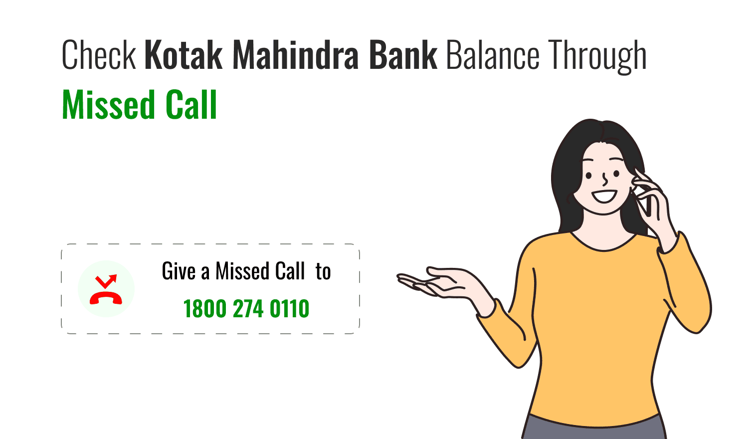 Kotak Mahindra Bank Balance Through Missed Call